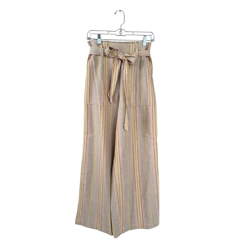American Eagle Wide Leg Linen Blend Pants Size Small